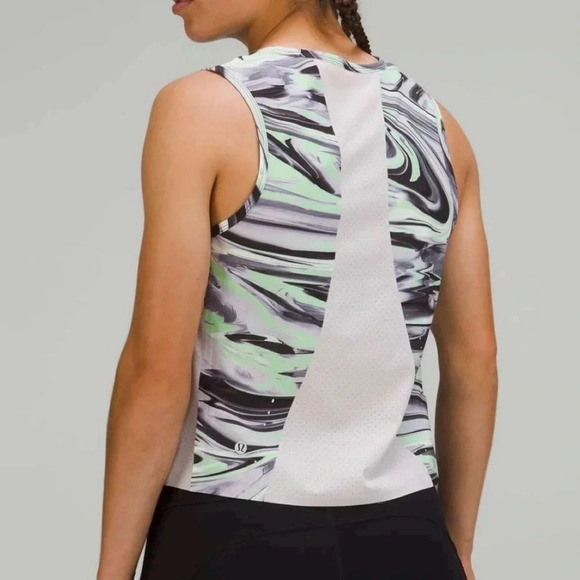 Lululemon Swift Ventilated Running Tank In Paint Glide Warp Multi - Picture 2 of 7